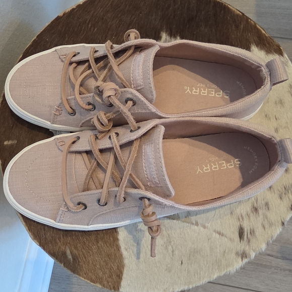 Sperry Women's Pink Canvas Sneakers - Picture 3 of 4